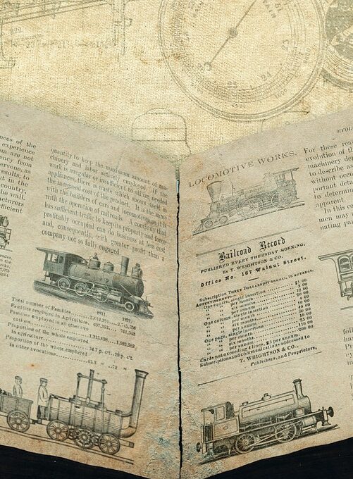 locomotives, wallpaper 4k, a book